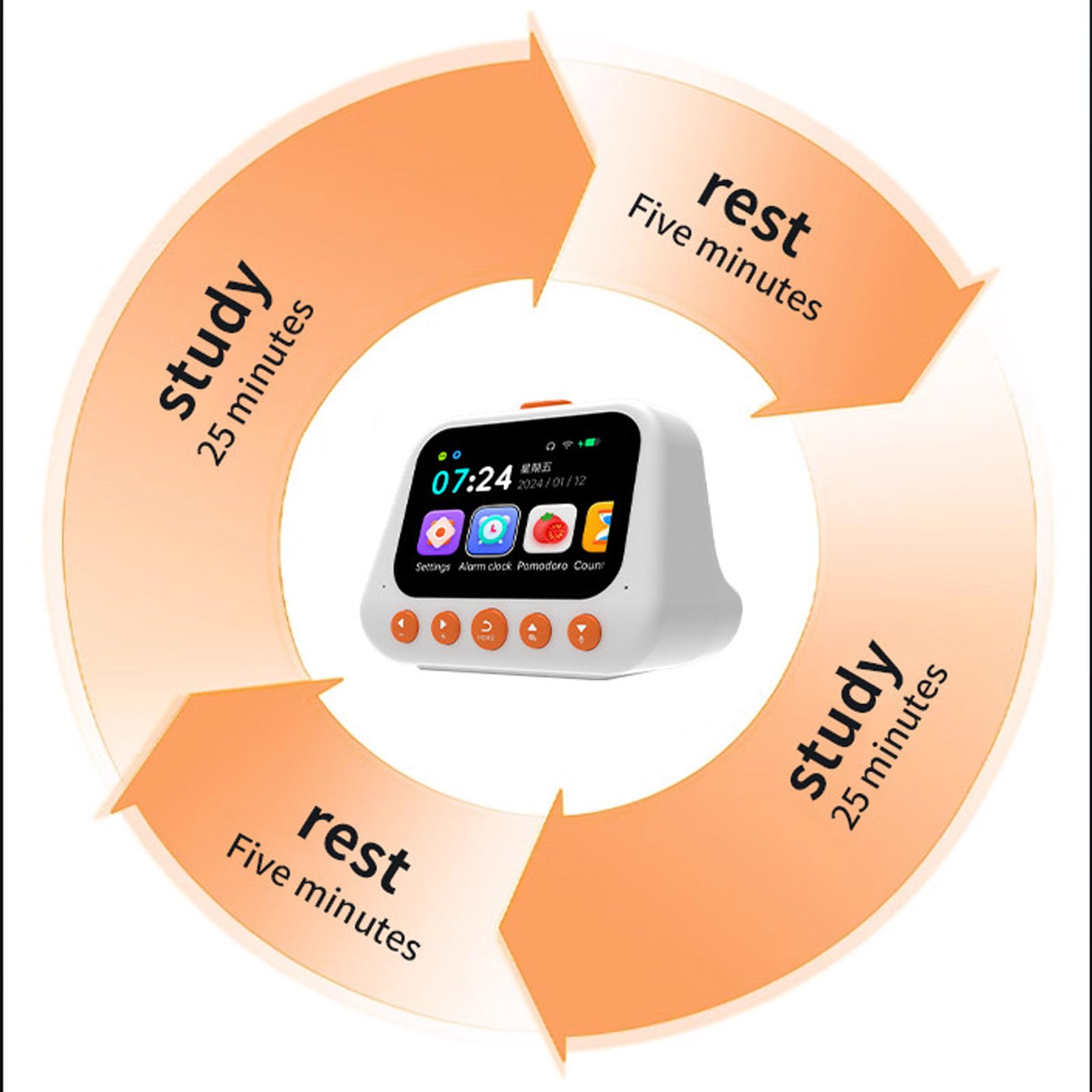 TOPINCN Máquina de Aprendizaje de Inteligencia Artificial, Reloj Despertador Inteligente, Máquina de Sonido para Despertar para Niños Pequeños, Socio Digital para Niñas y Niños