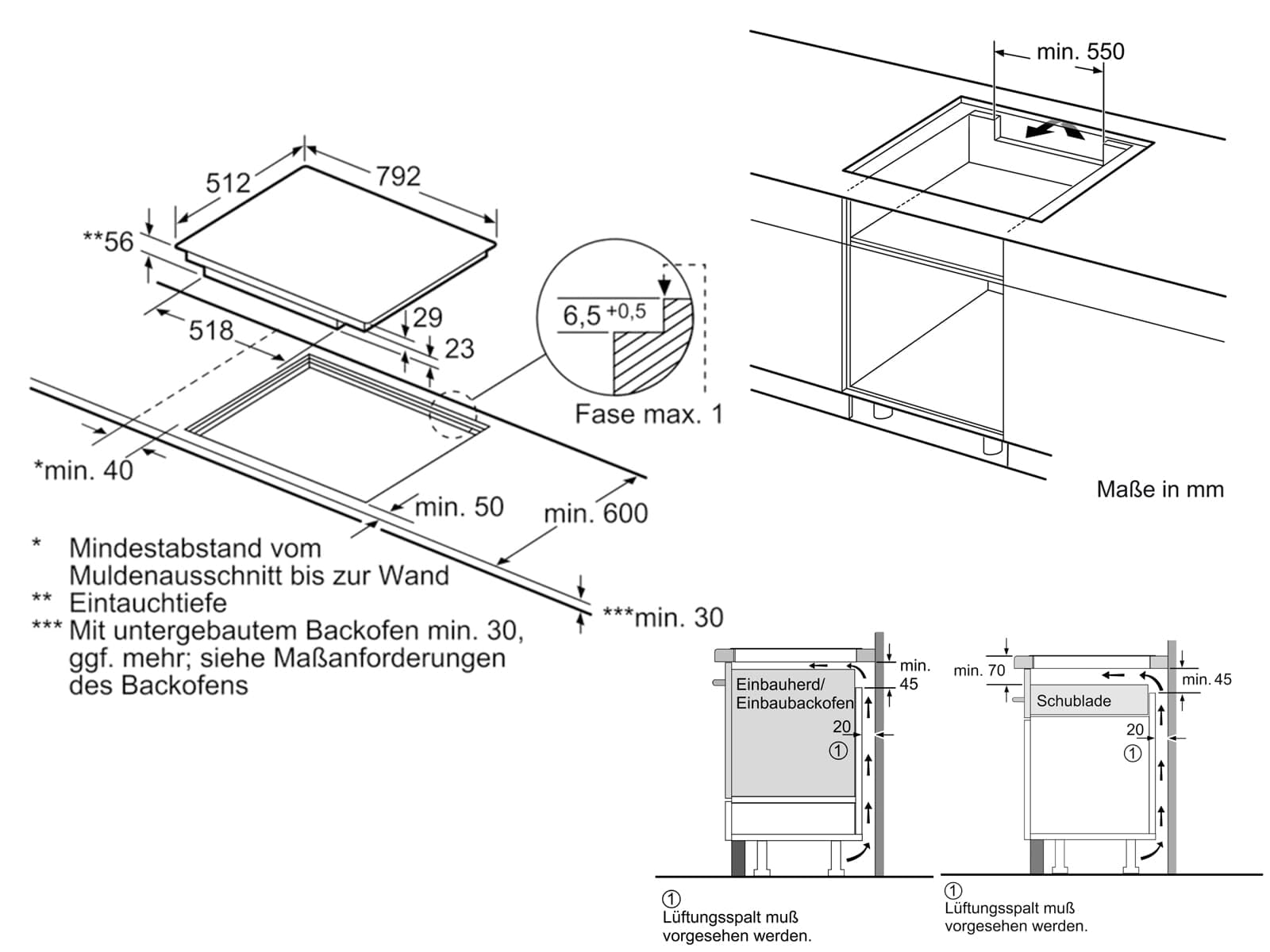 Neff T68PT6QX0 Induktionskochfeld N70 / 80 cm / Autarkes Kochfeld / TwistPad / FlexInduktion / PowerMove / PowerTransfer / Home Connect / Glaskeramik / flächenbündig / Schwarz