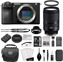 Sony Paquete de cuerpo de cámara sin espejo a6700 con lente VC RXD f/2.8 Di III-A de 0.669-2.756 in f/2.8 Di III-A para Sony E + tarjeta de memoria de 64 GB + filtro UV de 2.638 in + funda de cámara +