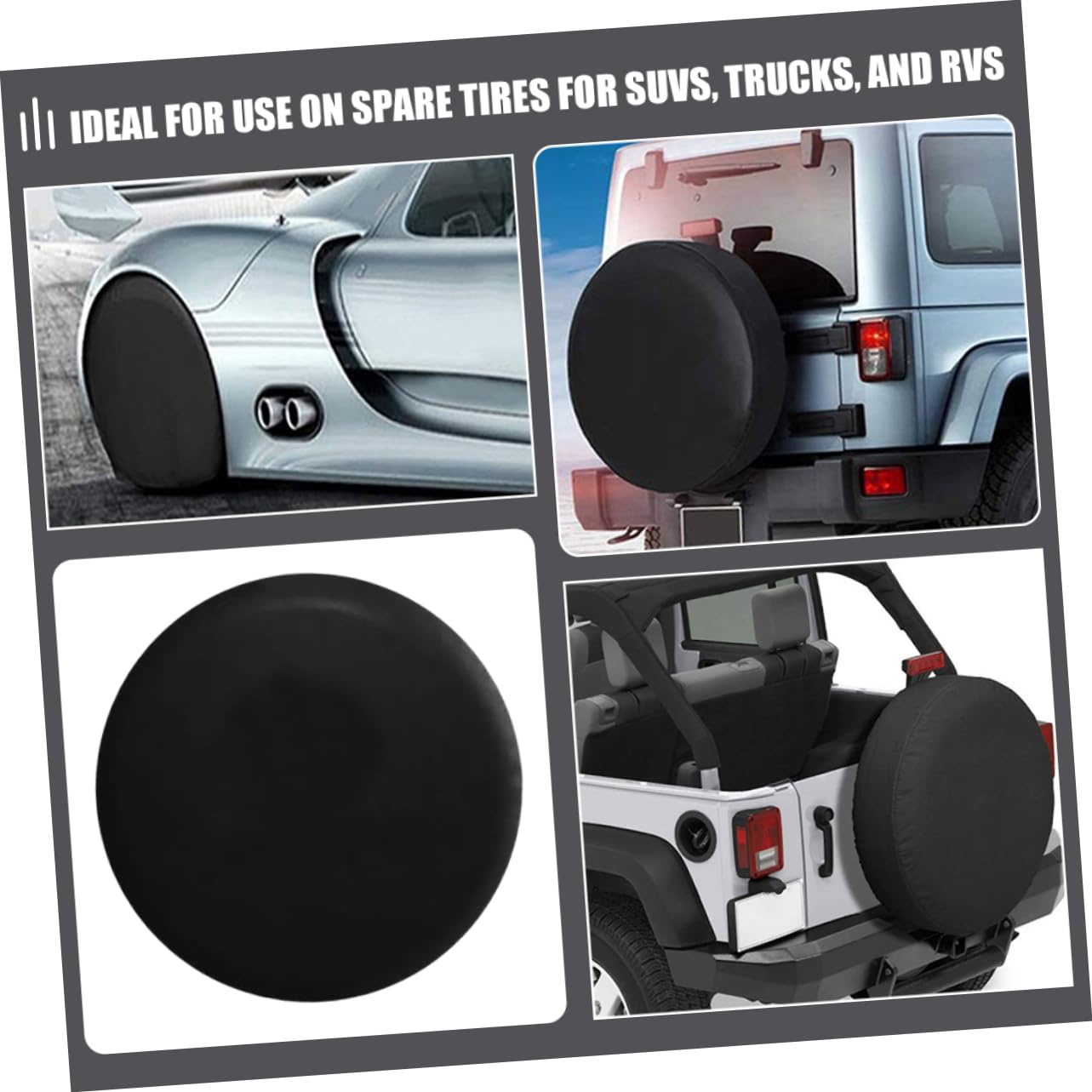 Funda De Neumático De Repuesto 2unidades Protectora Solar para Autocaravanas y Remolques