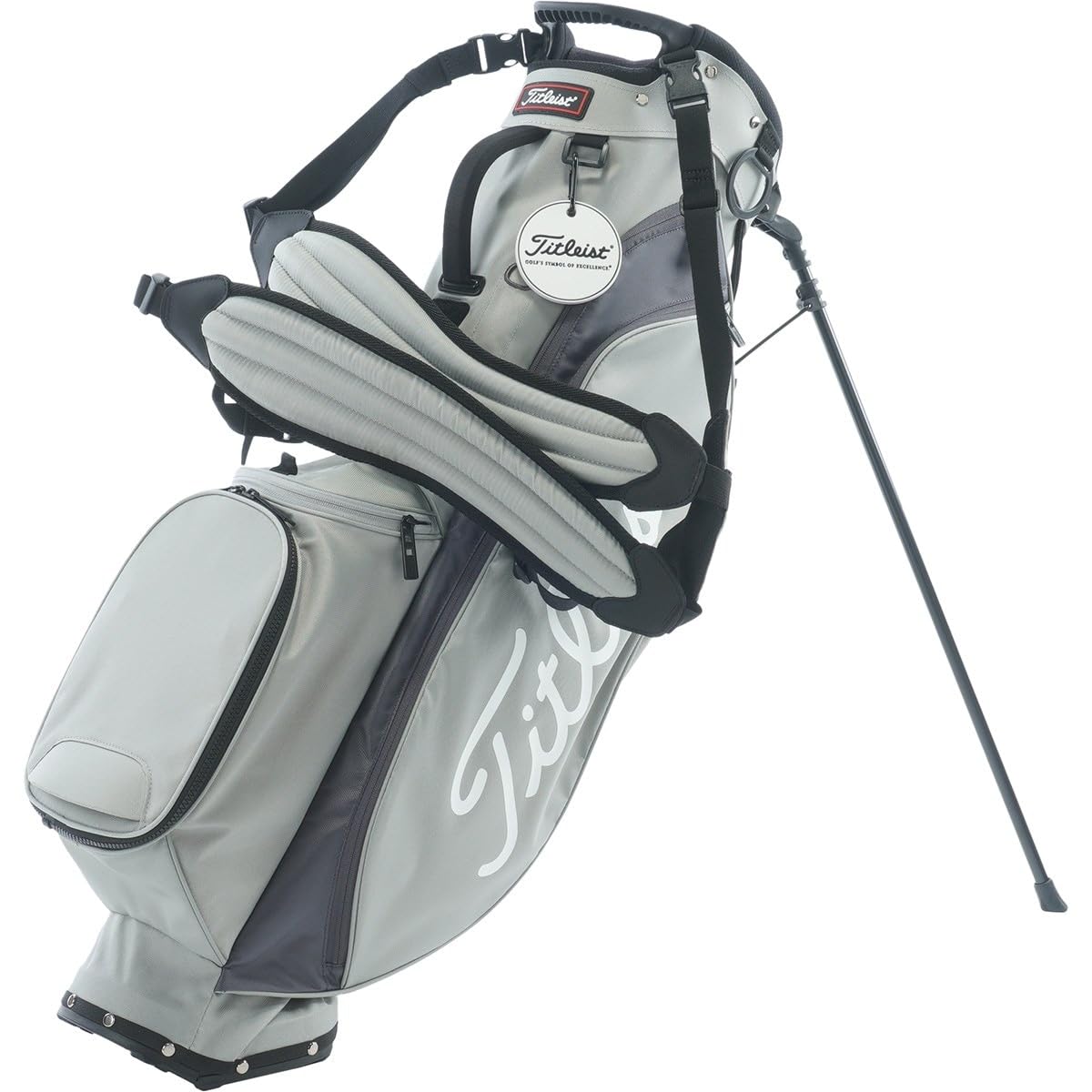 TITLEIST TB23SX4A-22 GYGF Caddy Bag, Players 4 Stand Bag, Gray