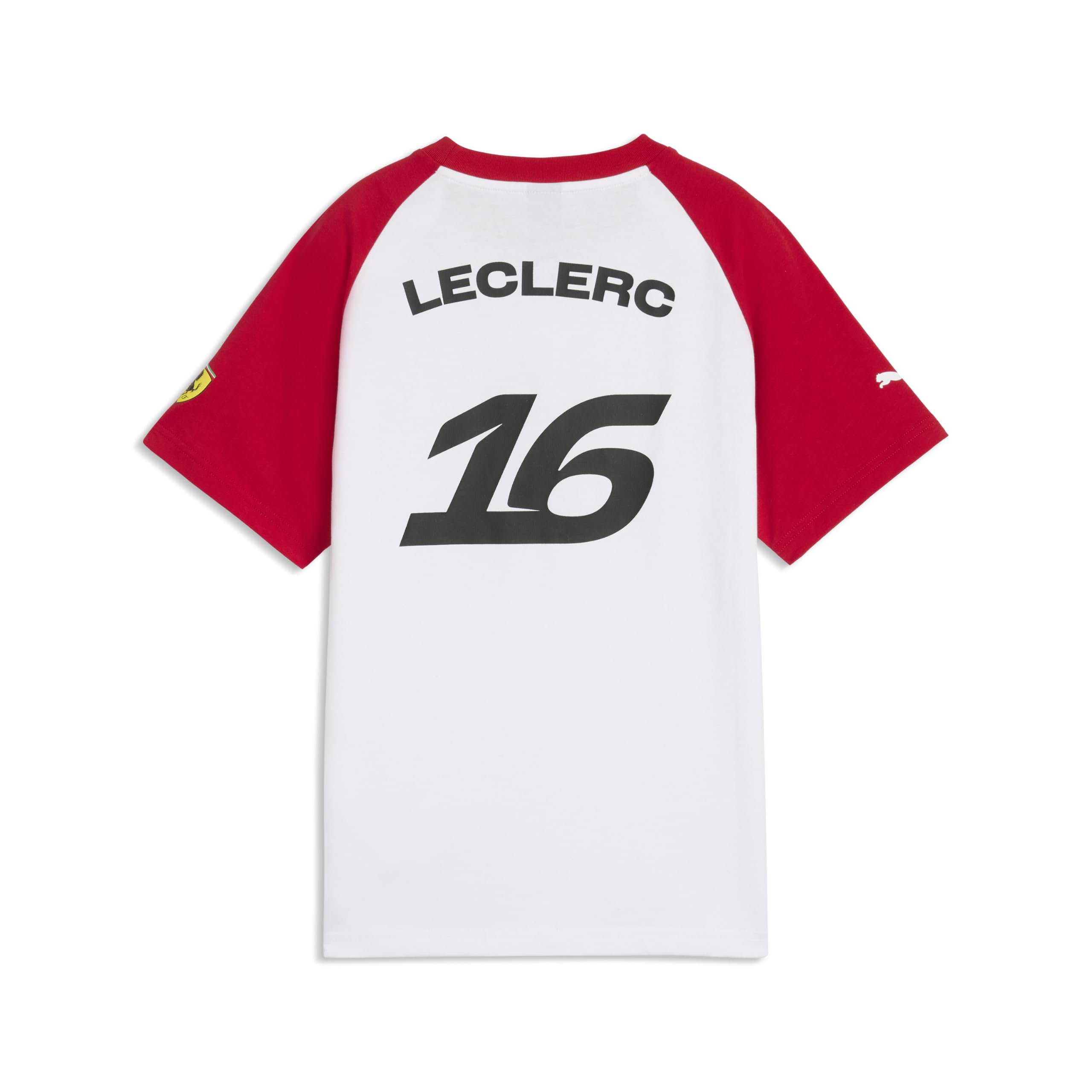 PUMA Scuderia Ferrari F1 T-Shirt Grafica Bambino Charles Leclerc - Bianco