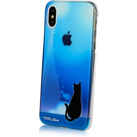Amazon Co Jp Mrlab Iphonexsケース Iphonexケース 黒猫 グラデーション 青 1 家電 カメラ