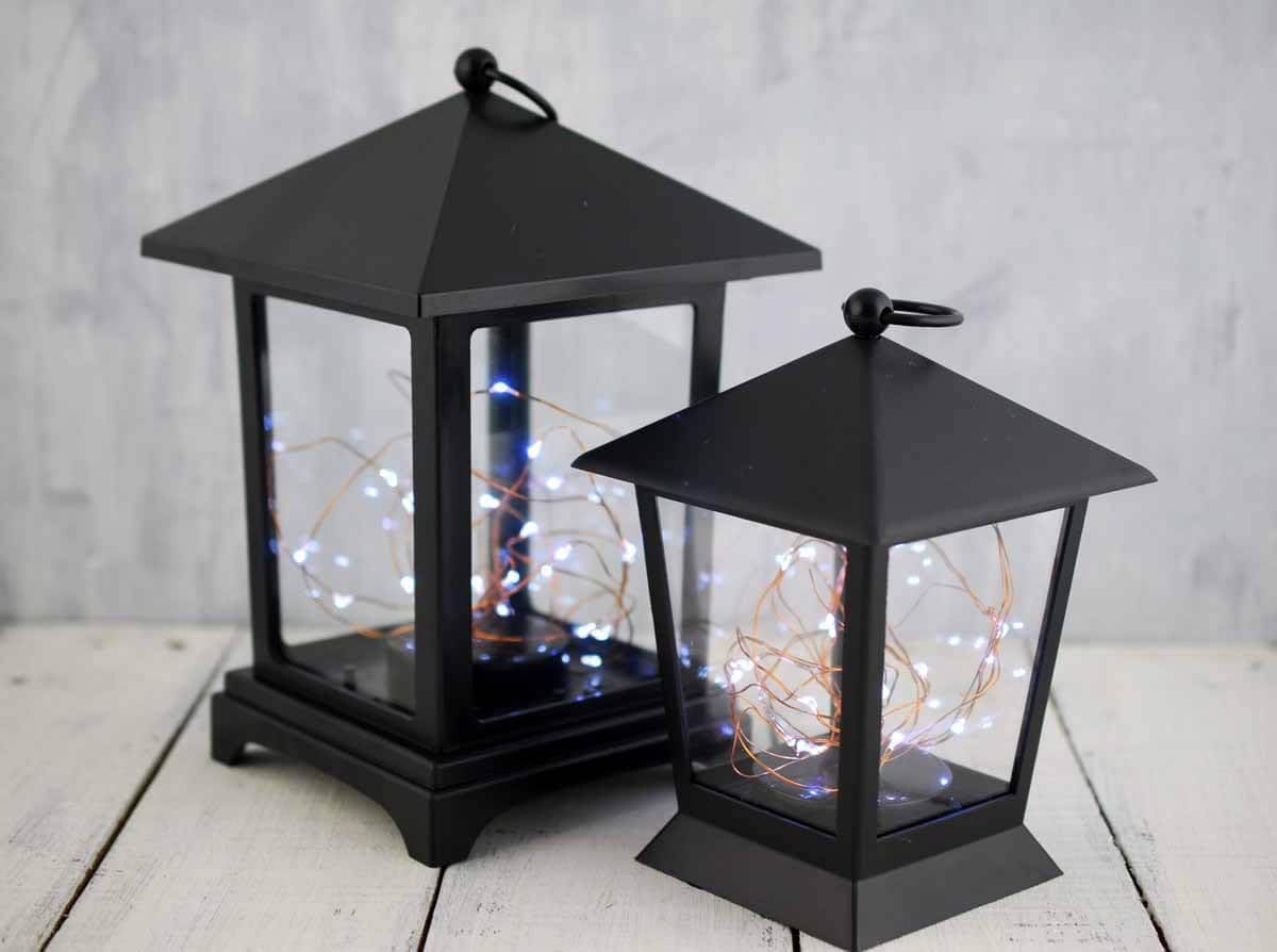 Everlasting Glow Lantern with LED Fairy Lights 9in (Set of 5)