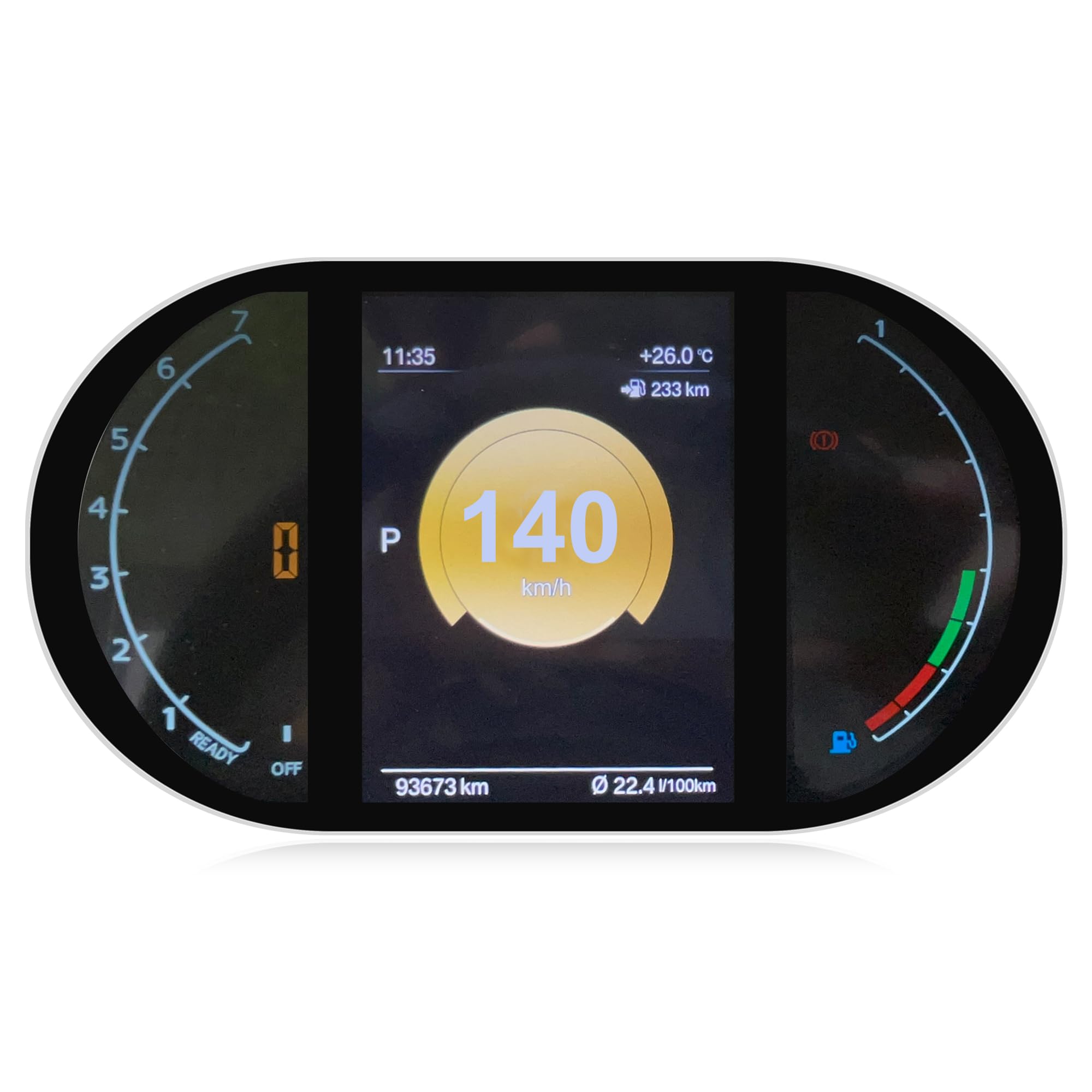 Speedometer for BMW Mini, Digital Gauges Cluster for R Series 2006-2016, 5 inch Automotive Instrument Dashboard Panel Screen for R55 R56 R57 R58 R59