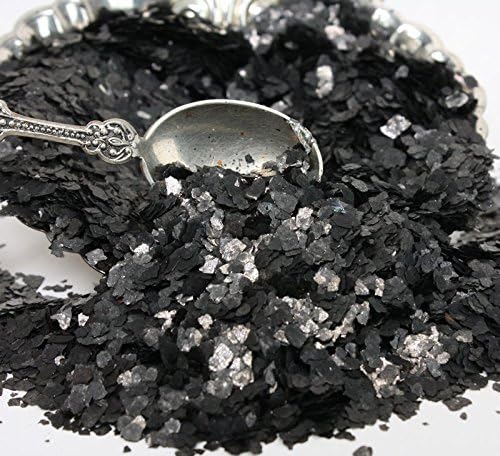 Black Natural Mica Flitter Flakes - 1 Ounce Bag - #311-4395