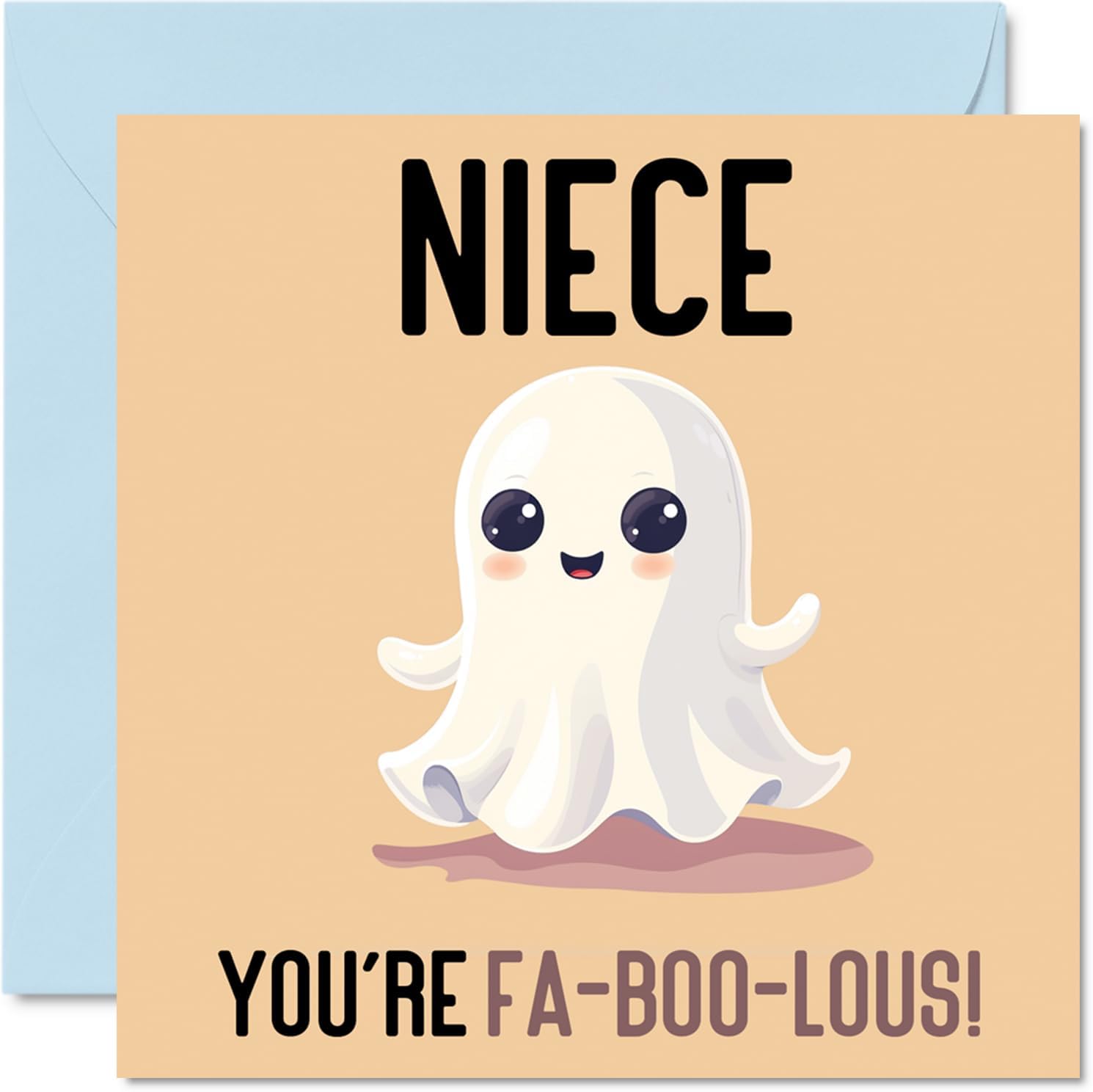 Stuff4 Birthday Cards for Niece - Fa-Boo-Lous - Funny Happy Birthday Card for Niece from Uncle Aunt Aunt, Niece Birthday Gifts, 5.7 x 5.7 Inch Joke Greeting Cards for Women Her