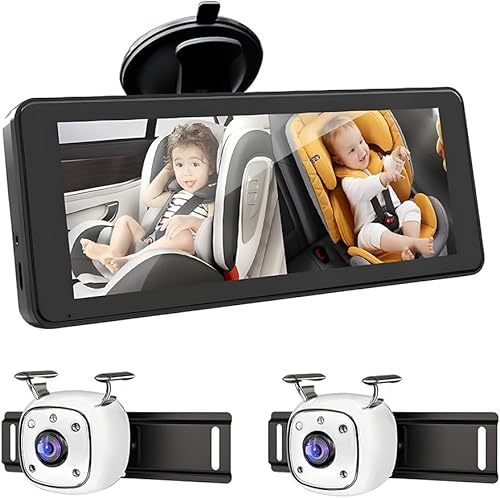 Dual Car Camera Baby Monitor with 6.9