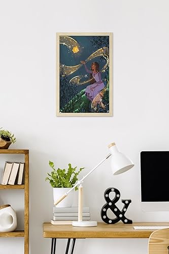 Miniatura 50 de Trends International Disney Wish - Póster de collage 2 (Asha & Star), póster de pared, 22.37 x 34.00 pulgadas, versión enmarcada en bronce Versión