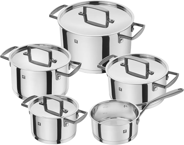 ZWILLING Bellasera Black 9-Piece Premium Stainless Steel Kitchen Cookware Set
