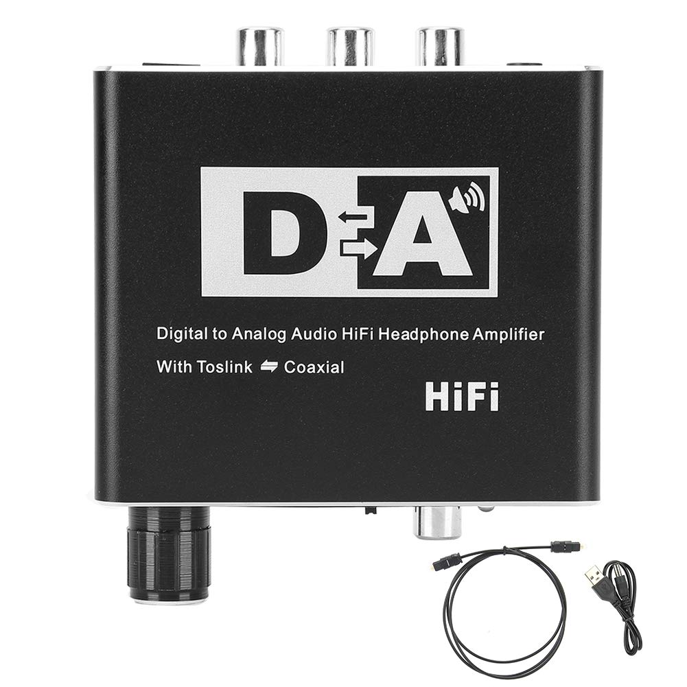 Digital to Analog Audio Converter Volume Adjustable RCA 3.5mm Jack