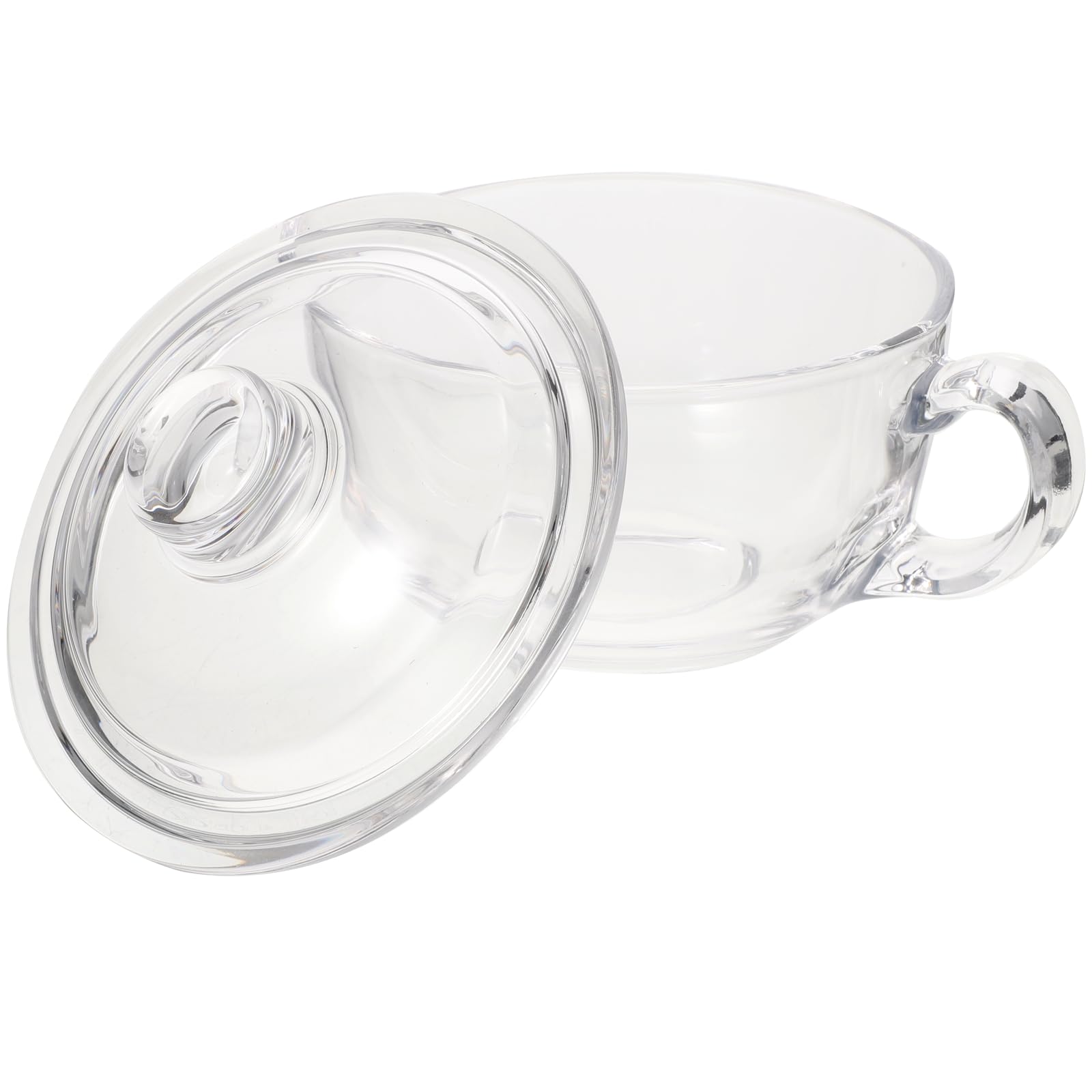 Glass Milk Drinking Cup with Lid 450ml Breakfast Mug for Water and Coffee Household Use