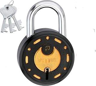 ONEPRO Lock 3Keys Black Gold 50 MM 7 Levers Lock and Keys for Home Door Shutter Shop Main Gate Combo (OP A3, SilverG)
