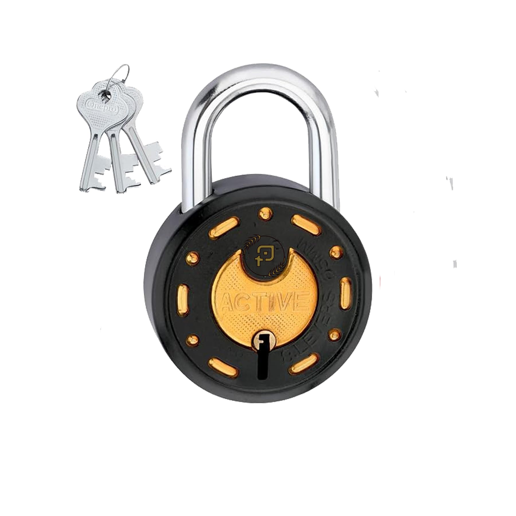Onepro Lock 3Keys Black Gold 50 MM 7 Levers | Lock and Keys for Home Door Shutter Shop Main Gate Combo (OP F1, BlackG) (B0D9S5Q71K) Amazon Price History, Amazon Price Tracker