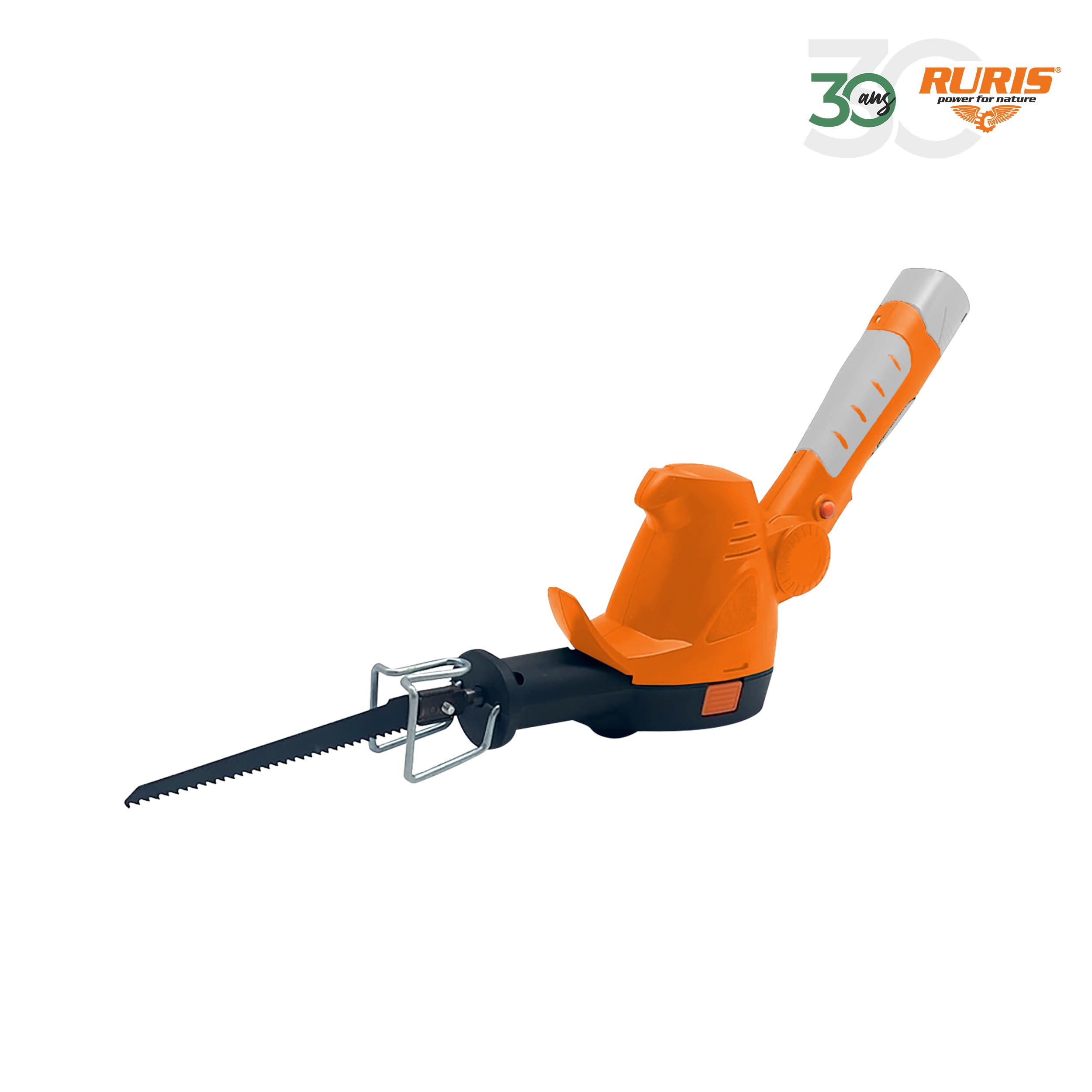 RURIS F455 - Cisaille Multifonction à Batterie 10.8V, 4-en-1 : Taille-Haie, Cisaille Gazon, Scie pour Branches, Aérateur de Sol - Manche Télescopique Ajustable, Poignée Rotative, Autonomie 80 min