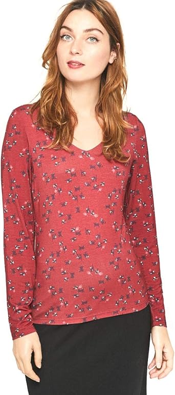 Surkana Camiseta Manga Larga Cat Rojo - XL: Amazon.es: Ropa