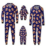 Zilosconcy Weihnachten Pyjama Weihnachtsbaum Druck Warm Unterwäsche Schlafshirt Nachtwäsche Family Weihnachts Jumpsuit Top Familien Weihnachtsmann Set Trousers Baby Strampler Kid