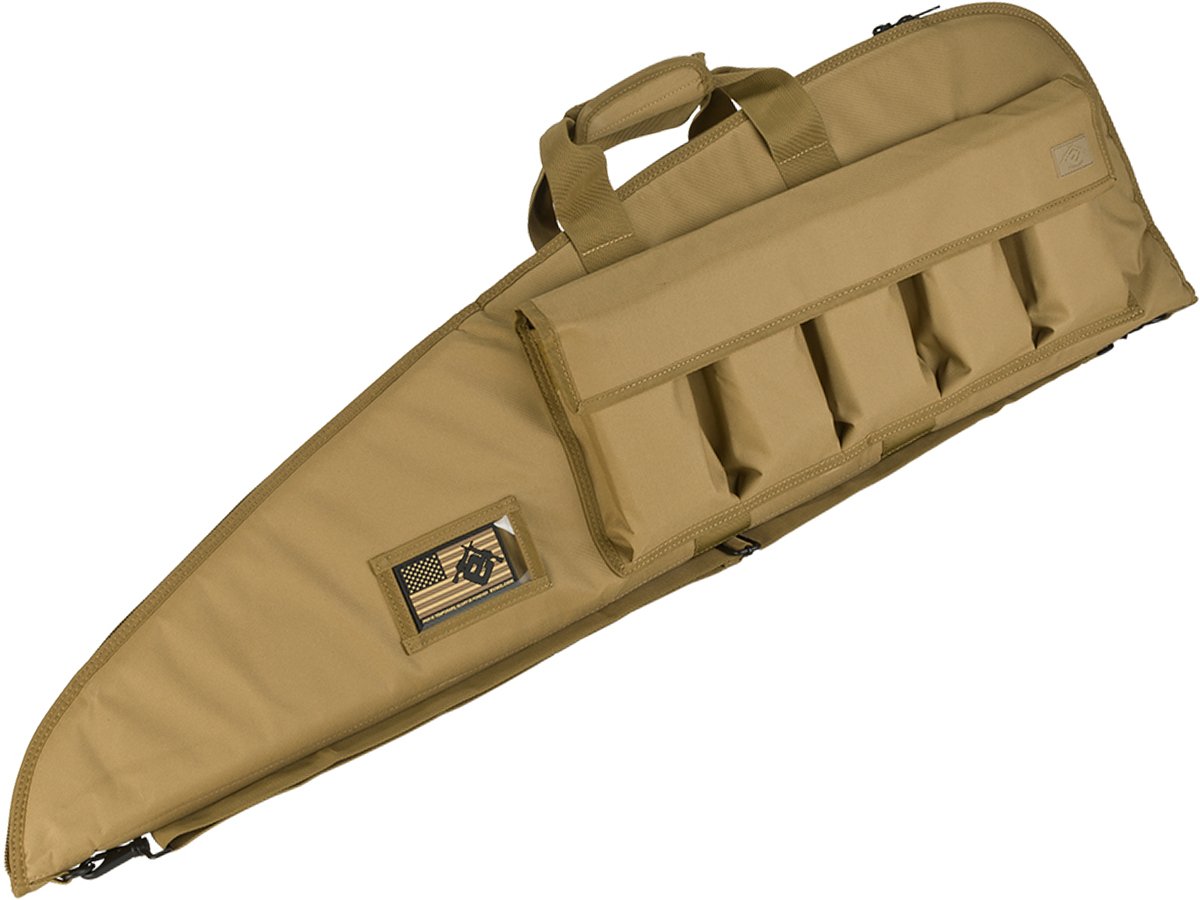 Evike 42" Deluxe Padded Rifle Case with External Magazine Pockets - Tan - (33258)