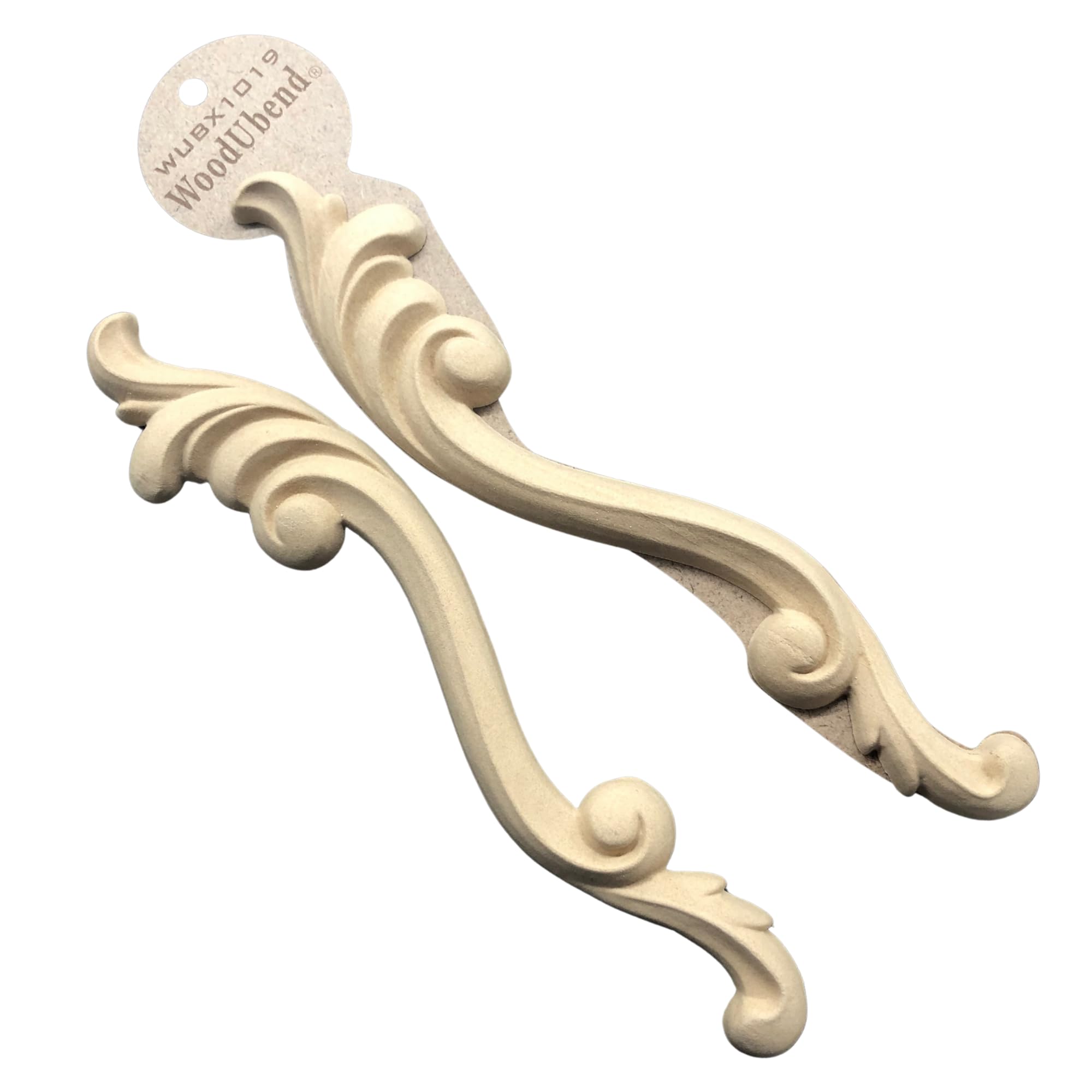 Rouleaux en bois Woodubend WUBX1019 25,5x5,5 cm onlays flexibles pour meubles