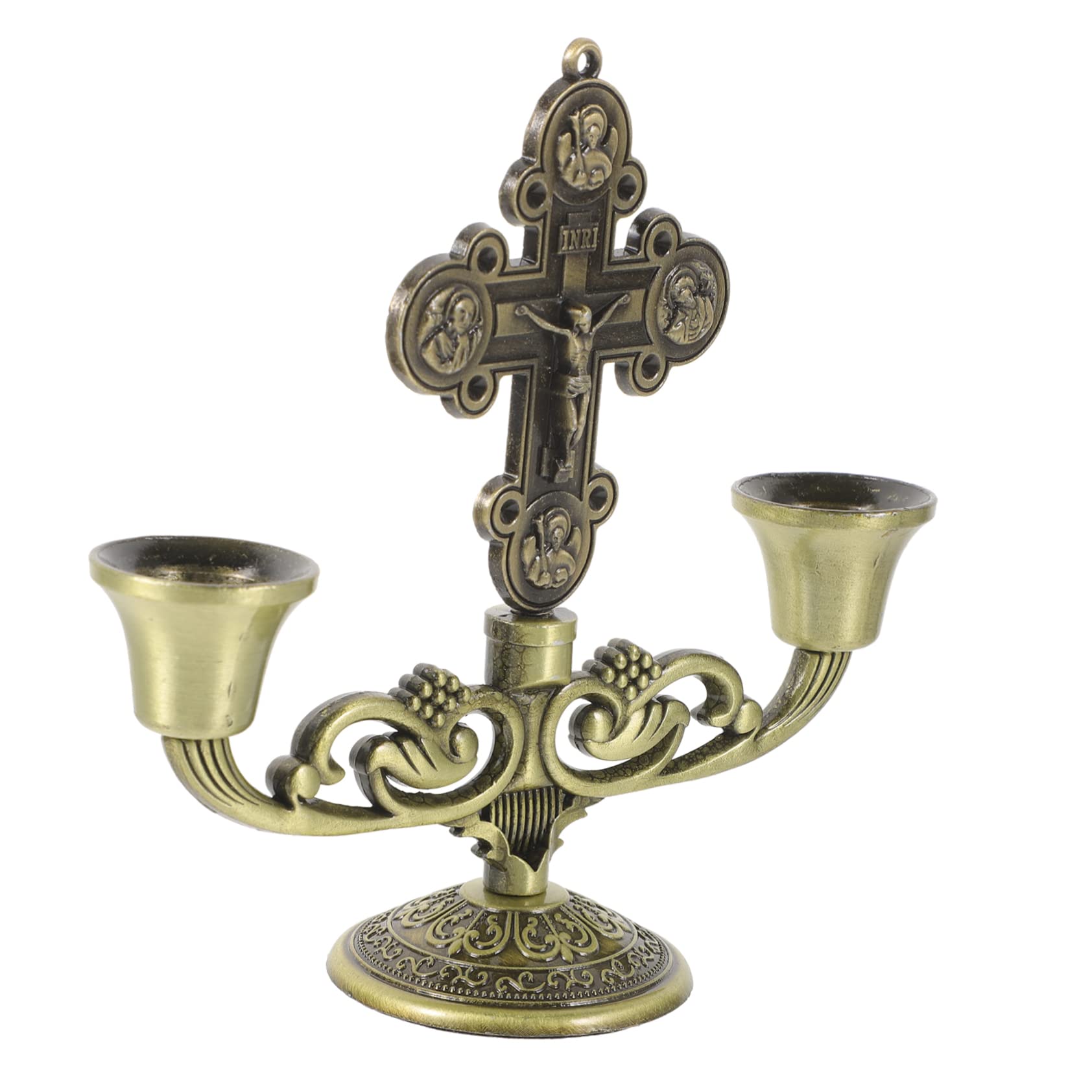 Amazon｜OSALADI キリスト教 教会 燭台 カトリック 十字架 彫像 十字架
