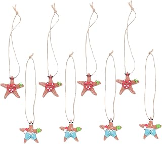 HOMSFOU 16 Peças De Resina Simulação Estrela Do Mar Jardim De Infância Pendurado Peixes Decorações Para Salas De Casa Estrelas Do Mar Decoração De Parede Decorações De Bolo Decoração De