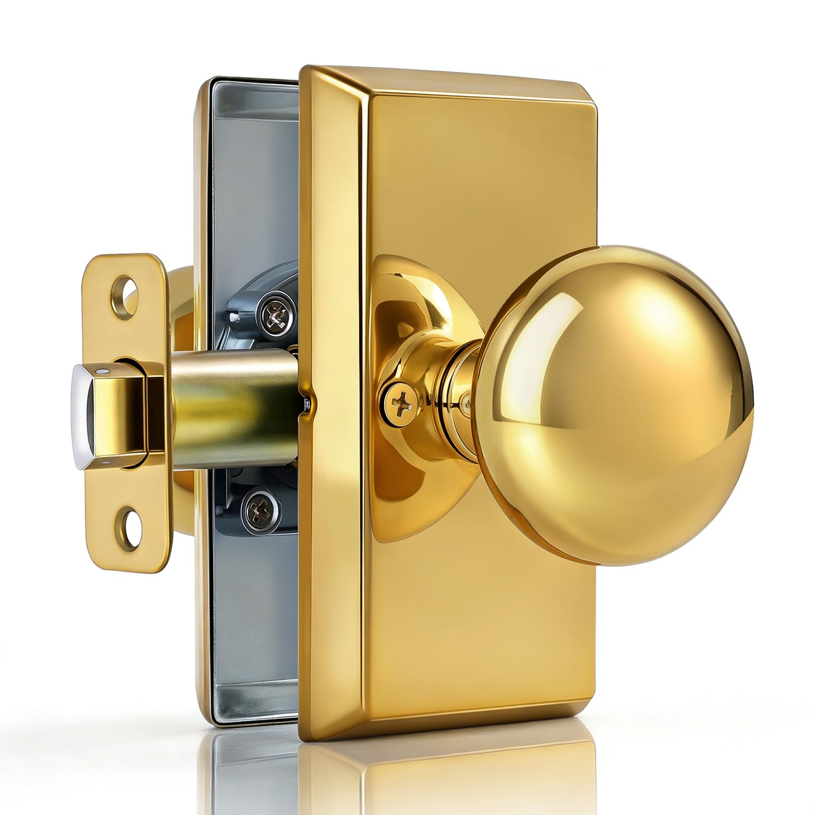 Matte Black Door Knobs - Privacy Lock & Modern Design -17