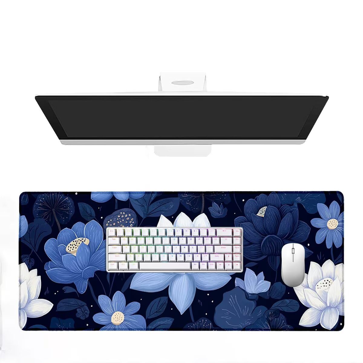 Podkładka pod mysz w kwiaty duża podkładka pod mysz 1200 x 600 mm do gier akcesoria wodoodporna antypoślizgowa podkładka pod mysz ze szwami na krawędziach podkładka pod mysz akcesoria biurowe do gier