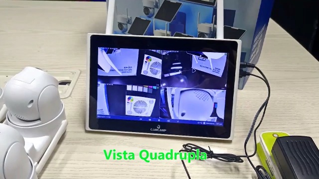 SANNCE Sistema di telecamere di sicurezza wireless 10CH, NVR 5MP monitor LCD da 10,1'', 2