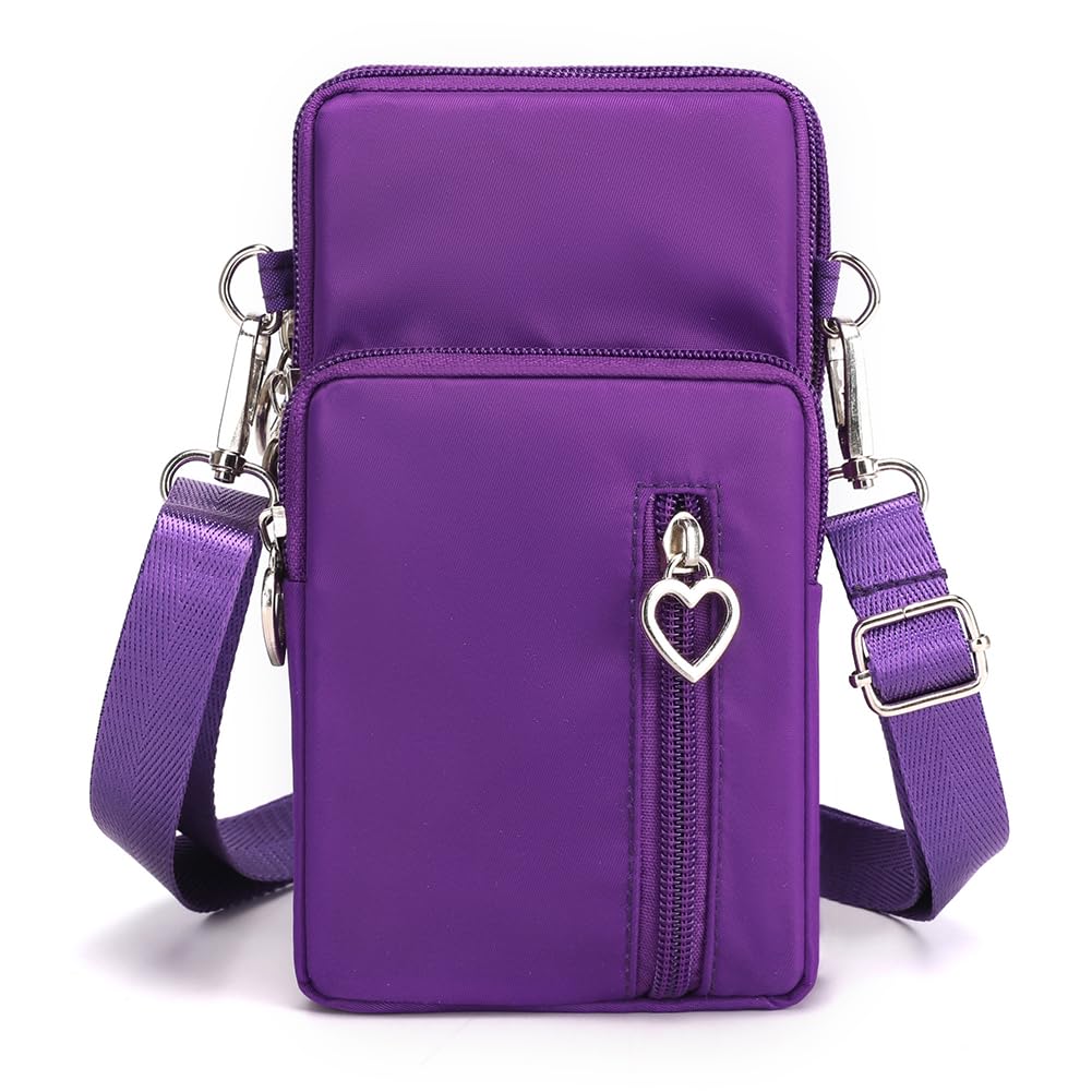 JANKS Small Crossbody Bag for Women - Mini Phone Purses with Crossbody Strap and Wallet - Nylon Arm Bag
