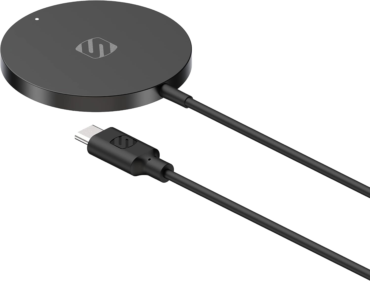 Scosche MSQP Magnetic Wireless Phone Charger, MagSafe Compatible Fast Charging Pad for iPhone 12, 13 and 14, Airpods, Earbuds with Wireless Charging Cases, & other Wireless Charging Devices, Black