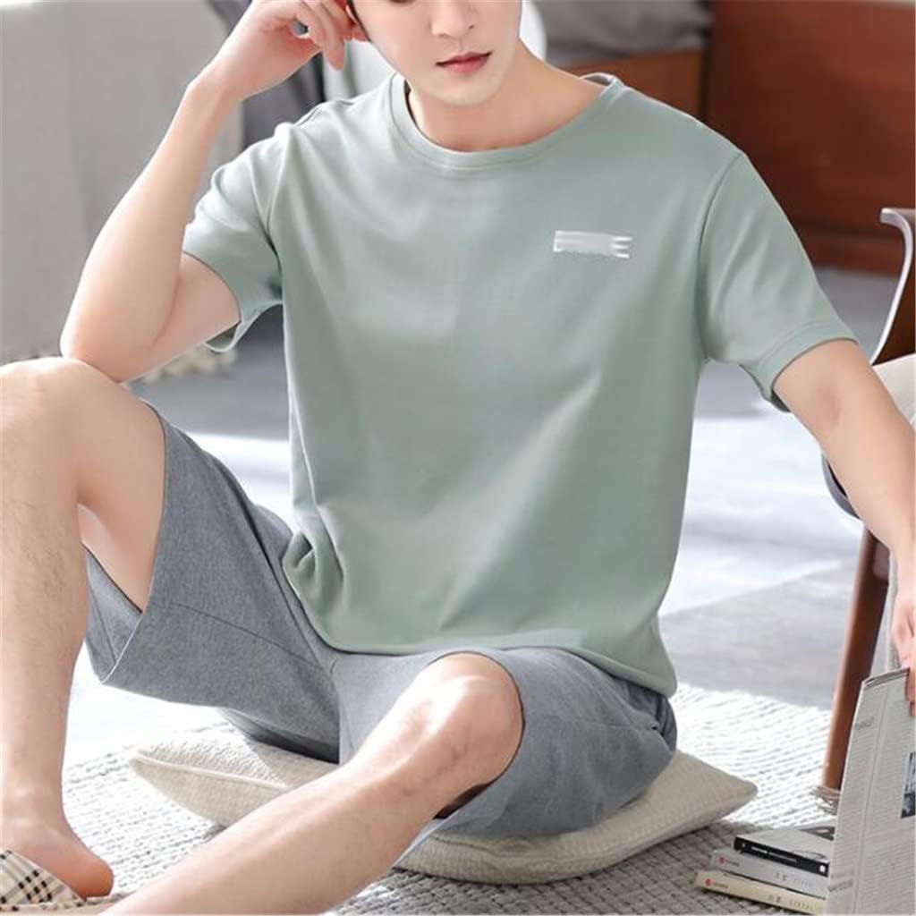 Casual Can Be Worn Outside Home Wear Pajamas Men's Cotton Short-sleeved Shorts