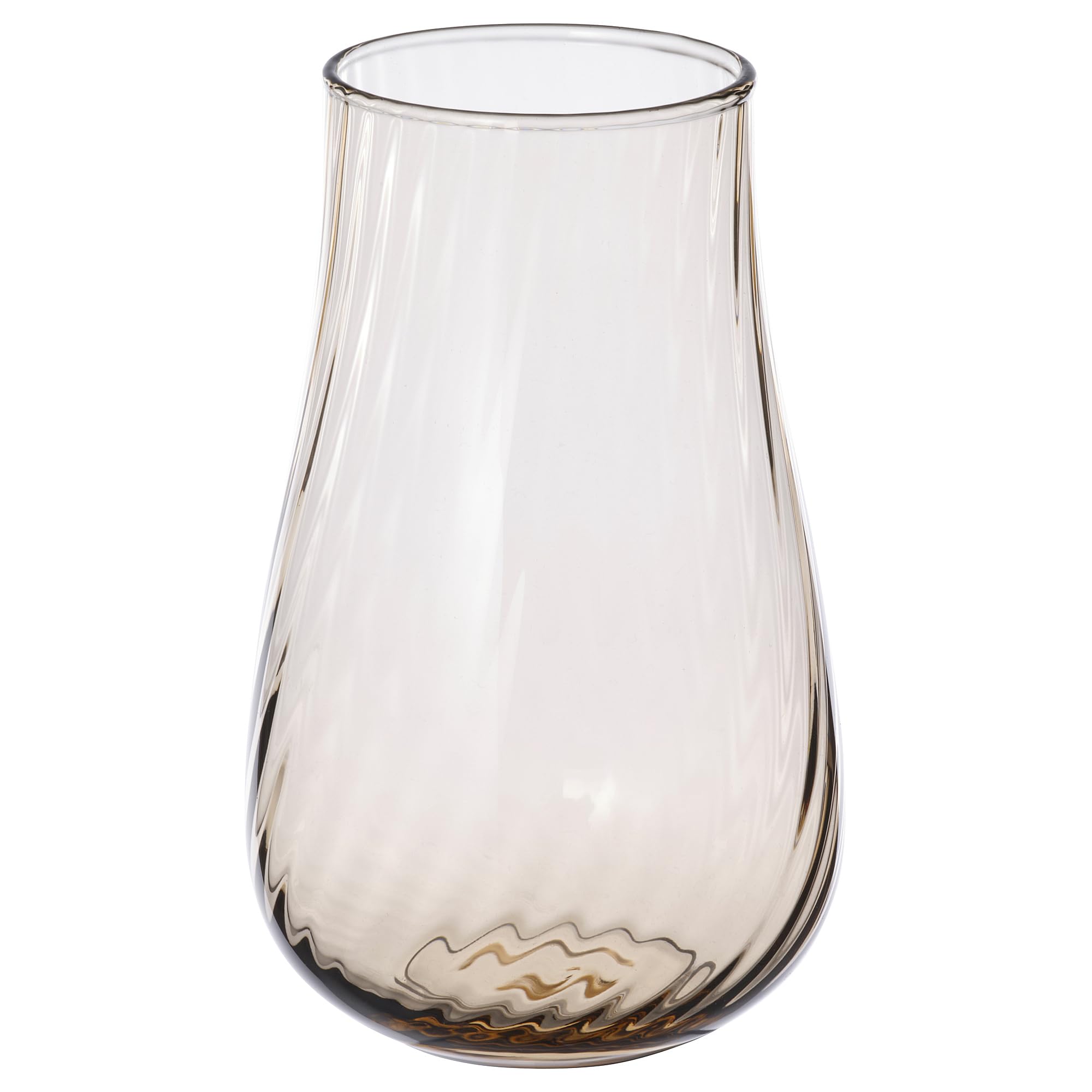 Vase en verre marron clair PÅSKÖTRÄD 13,5 cm pour valoriser fleurs séchées