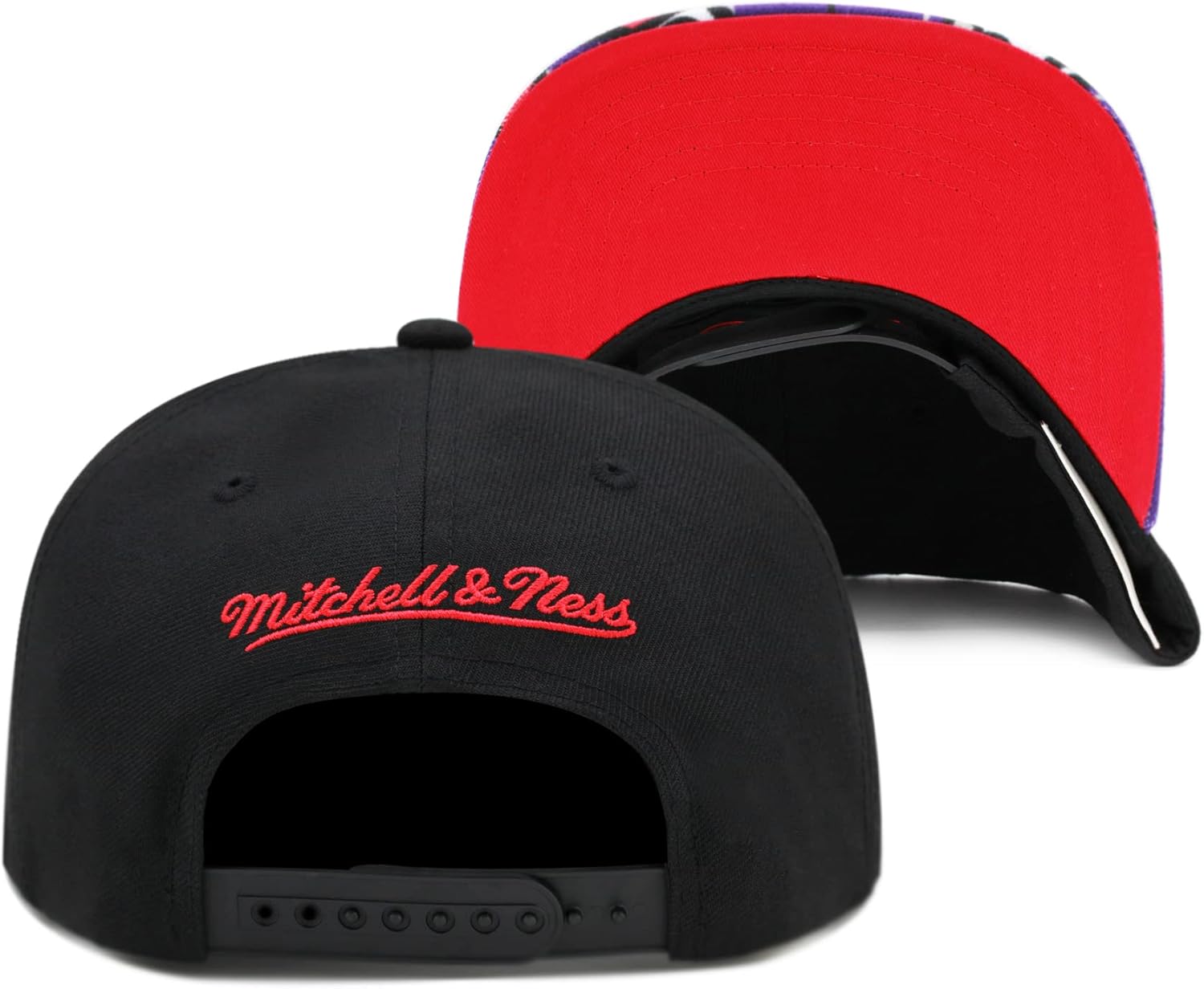 Miniatura 3 de Mitchell & Ness Toronto Raptors NBA Swingman Pop Snapback Sombrero Gorra Ajustable - Negro, Negro -