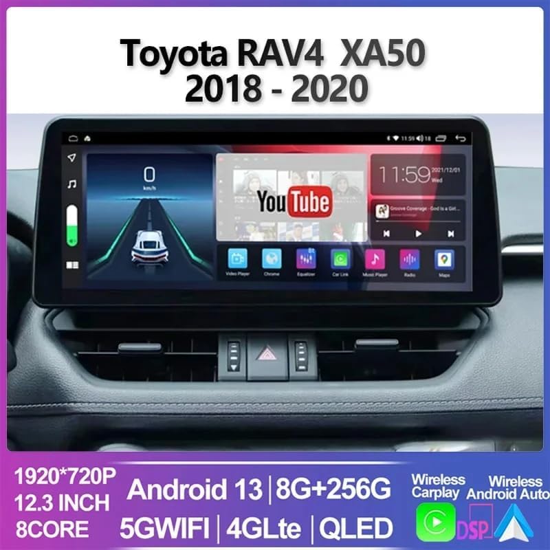 Amazon.co.jp: Rolax 12.3インチ Android 13 トヨタ RAV4 XA50 2018
