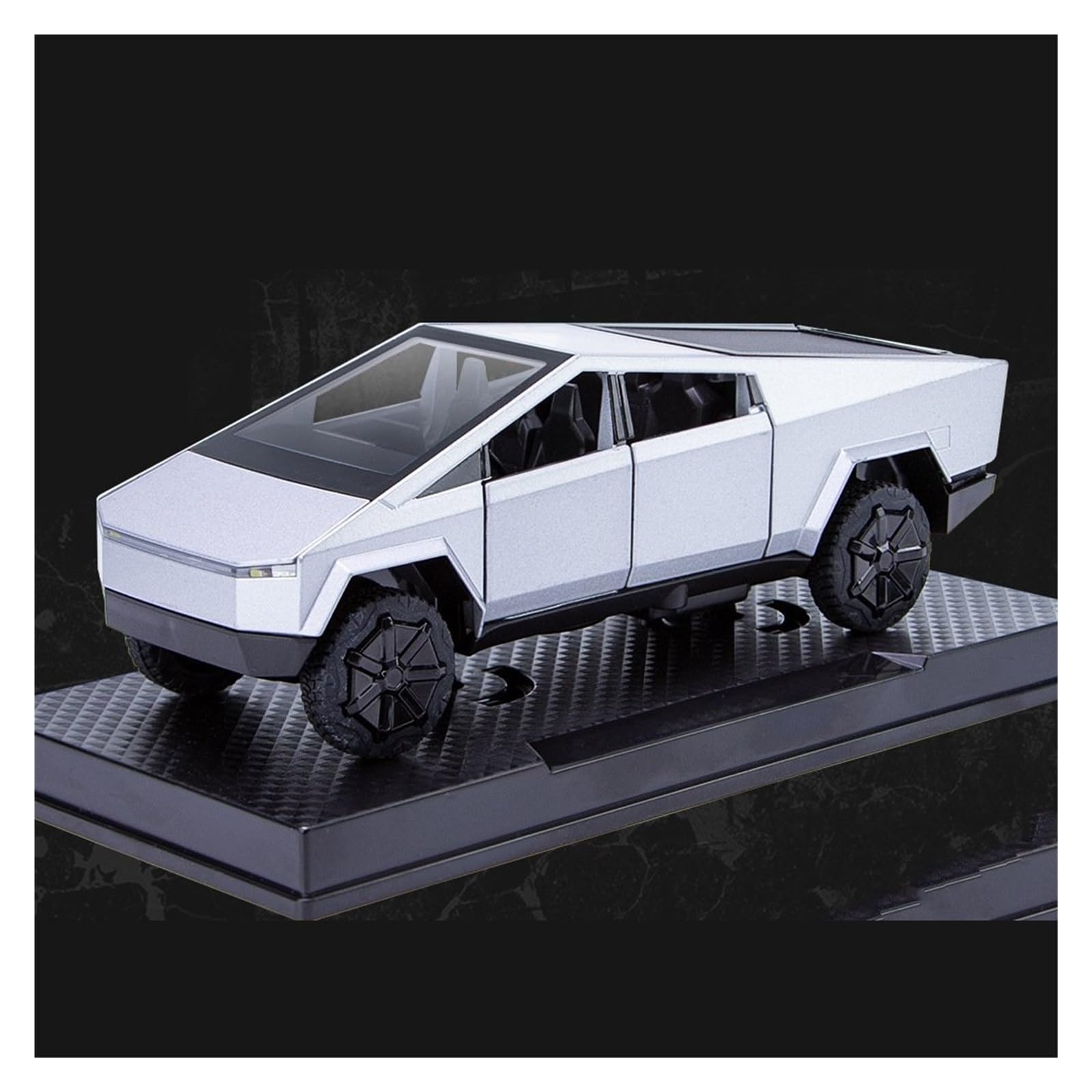 UIFCOG Die Cast Collectible Car Model 1:32 For Tesla For Cybertruck Alloy Metal Diecast Car Model Display Ornaments(Silver)