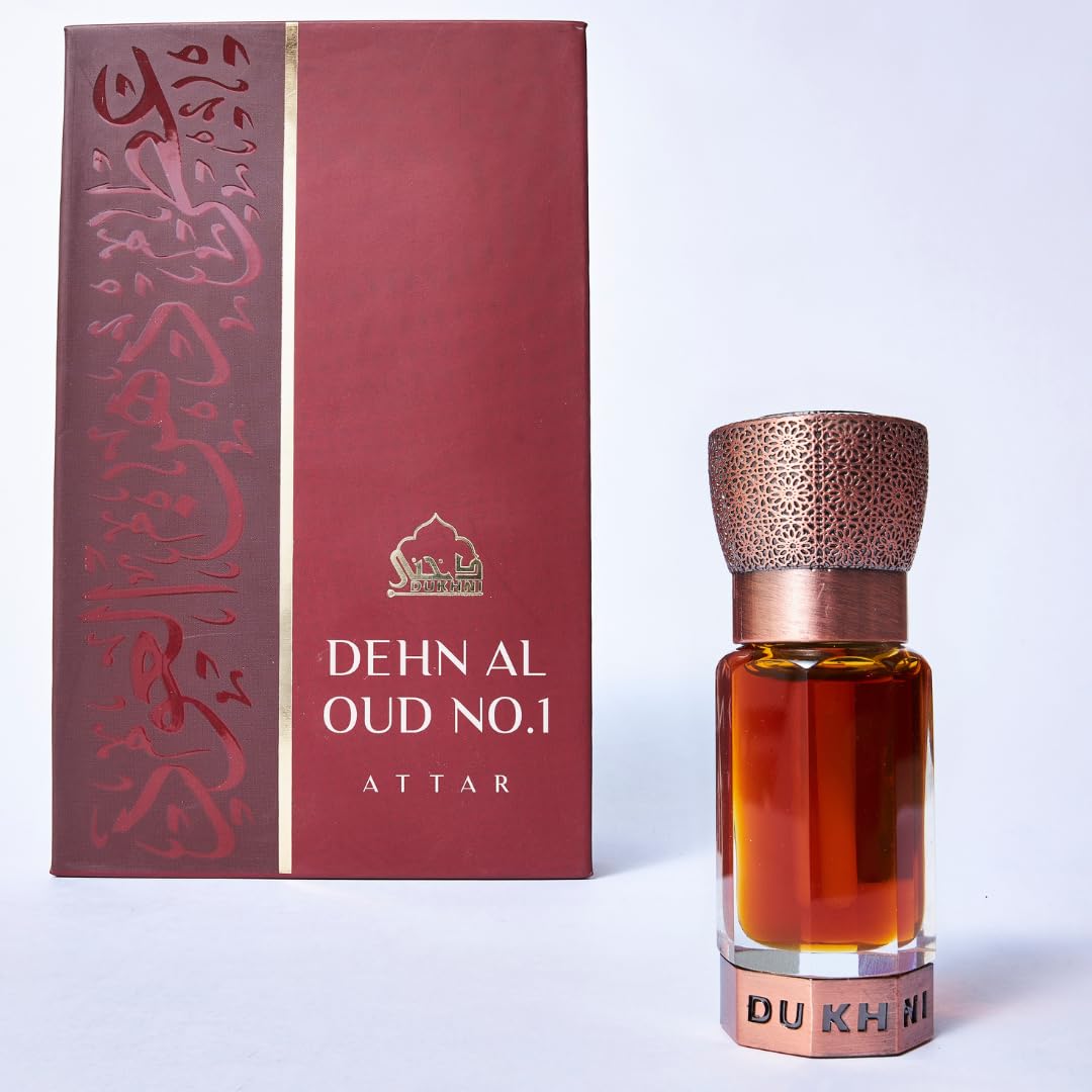 Dukhni Dehn Al Oud Attar, For The Oud Connoisseur, Authentic Arabic Fragrance Oil, Alchohol Free, Special Luxury Ramadan & Eid Gift For Unisex, 1 Bottle x 6ml