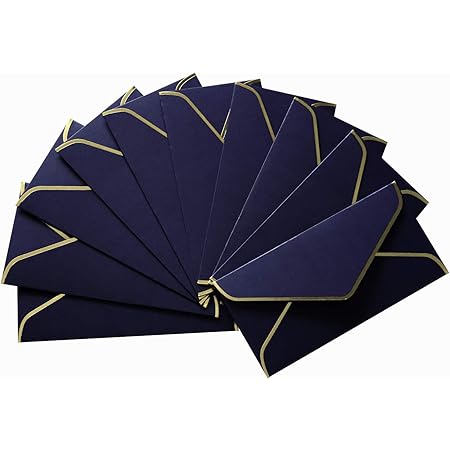 Amazon Tricolor 封筒 レターセット 10枚セット おしゃれ 高級 メッセージカード 案内状 挨拶状 ポストカード 招待状 郵便番号枠なし ビジネス用 結婚式 業務用封筒 事務用封筒 ブルー 挨拶状封筒 文房具 オフィス用品