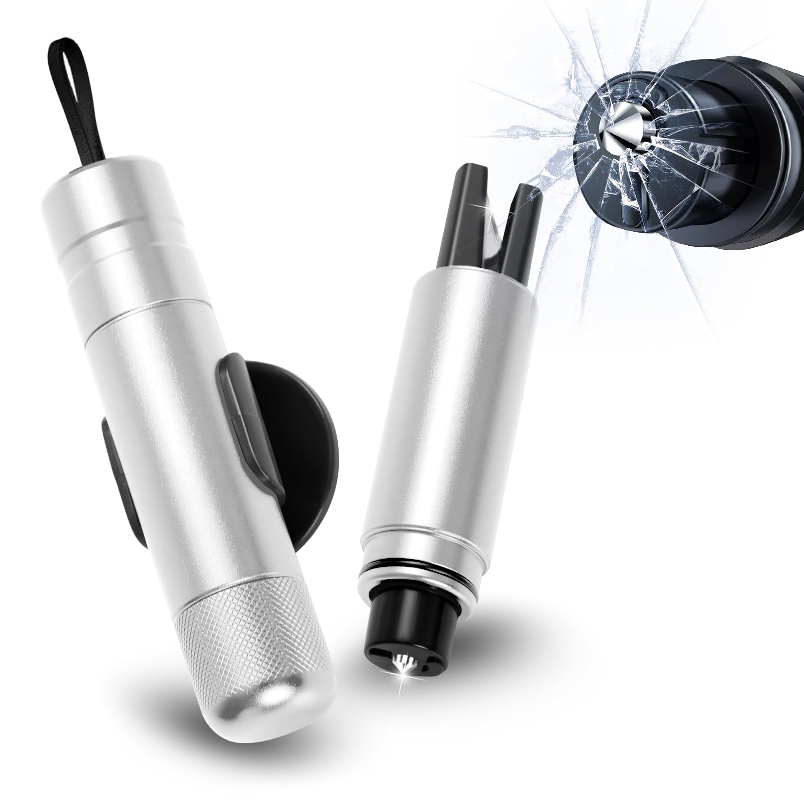 2x Notfallhammer Mit Gurtschneider - Auto Sicherheitshammer TÜV