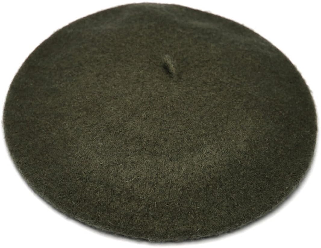 JOYHY Women's Solid Color Classic French Style Beret Beanie Hat Amy Green at  Women’s Clothing store