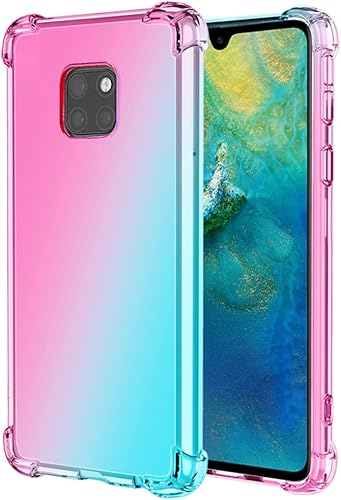Miniatura 8 de Ueokeird Funda para Mate 20 Pro, LYA-L09 LYA-L29, funda transparente para teléfono con degradado, delgada, antiarañazos, flexible, funda protectora