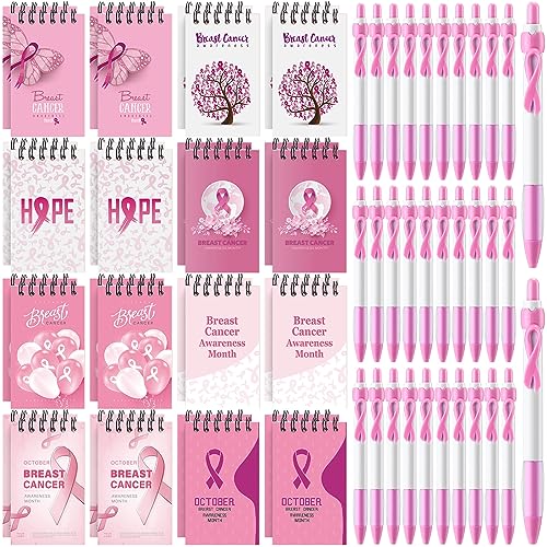 Stylos gel rétractables et carnets ruban rose pour votre journal intime