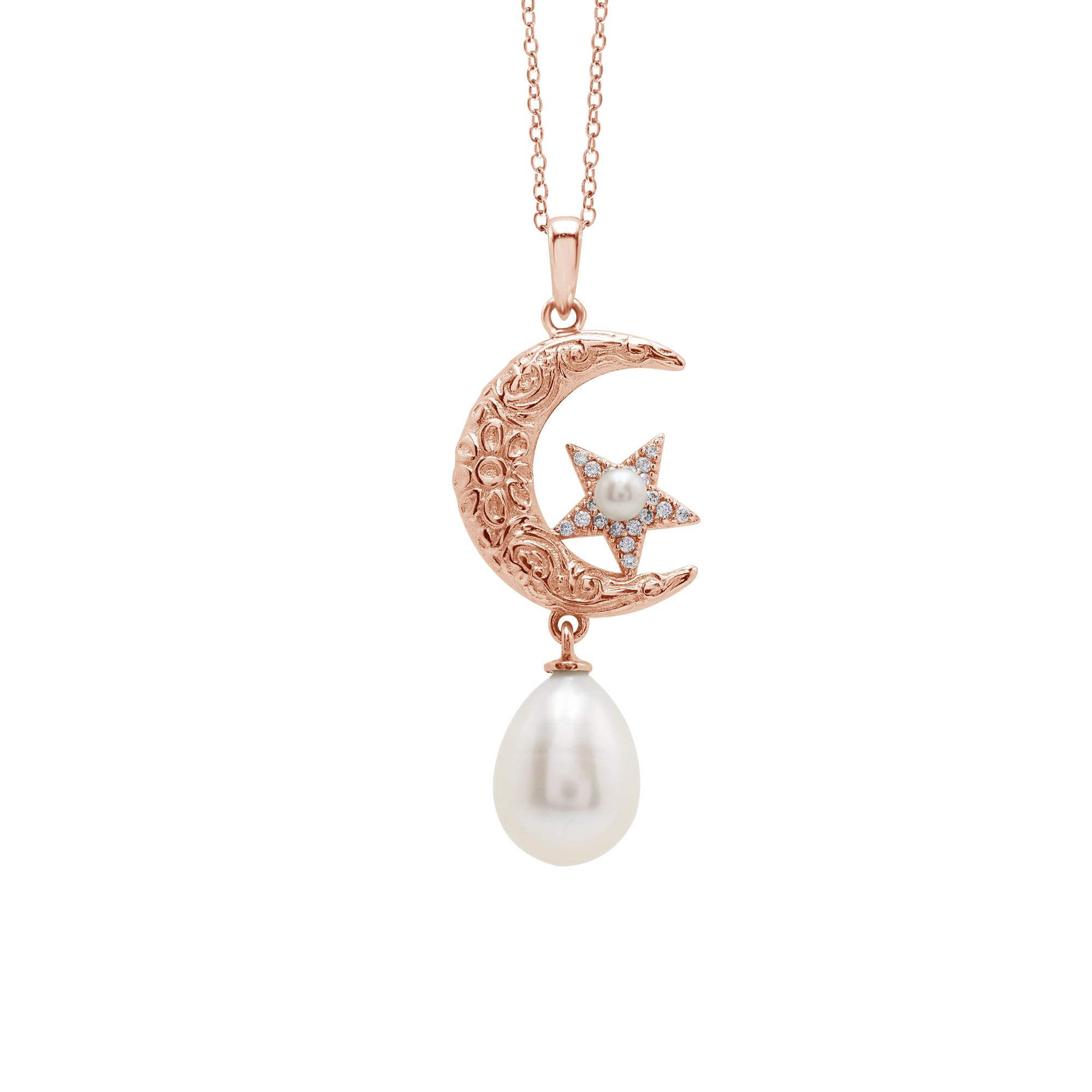Women's Natural Pearl Gemstone 925 Sterling Silver Handmade Necklace