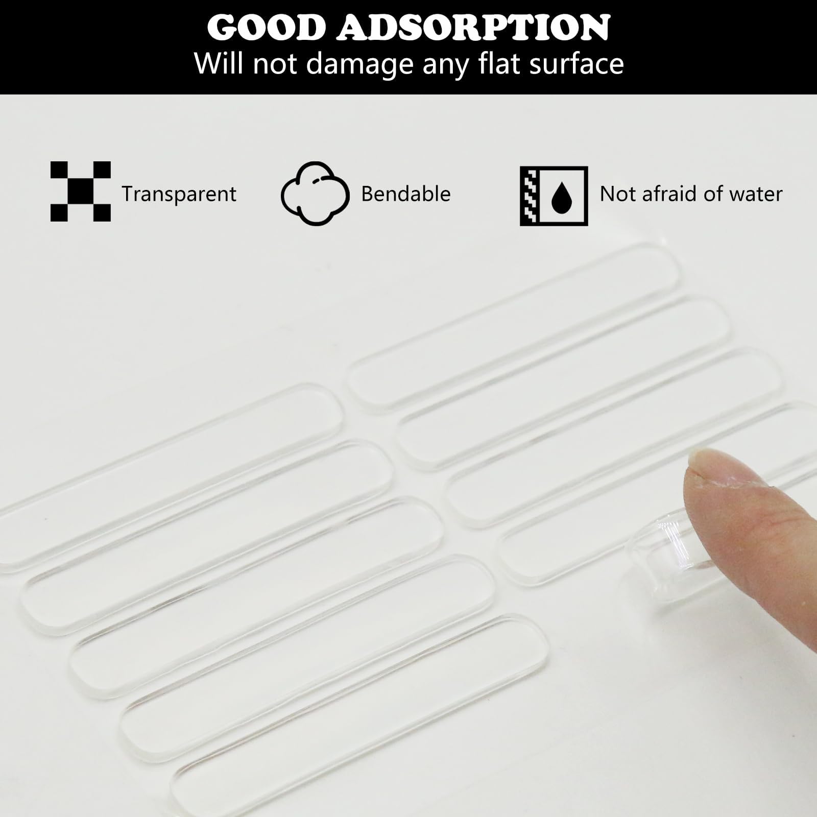 ZOMPAGO Lot De 10 Butoirs De Porte De Placard En Silicone Transparent, Autocollants Pour Amortissement Du Son, Protection De Surface Pour Tiroirs, Dessus De Table, Butées De Porte Pour Mur, Coussinets