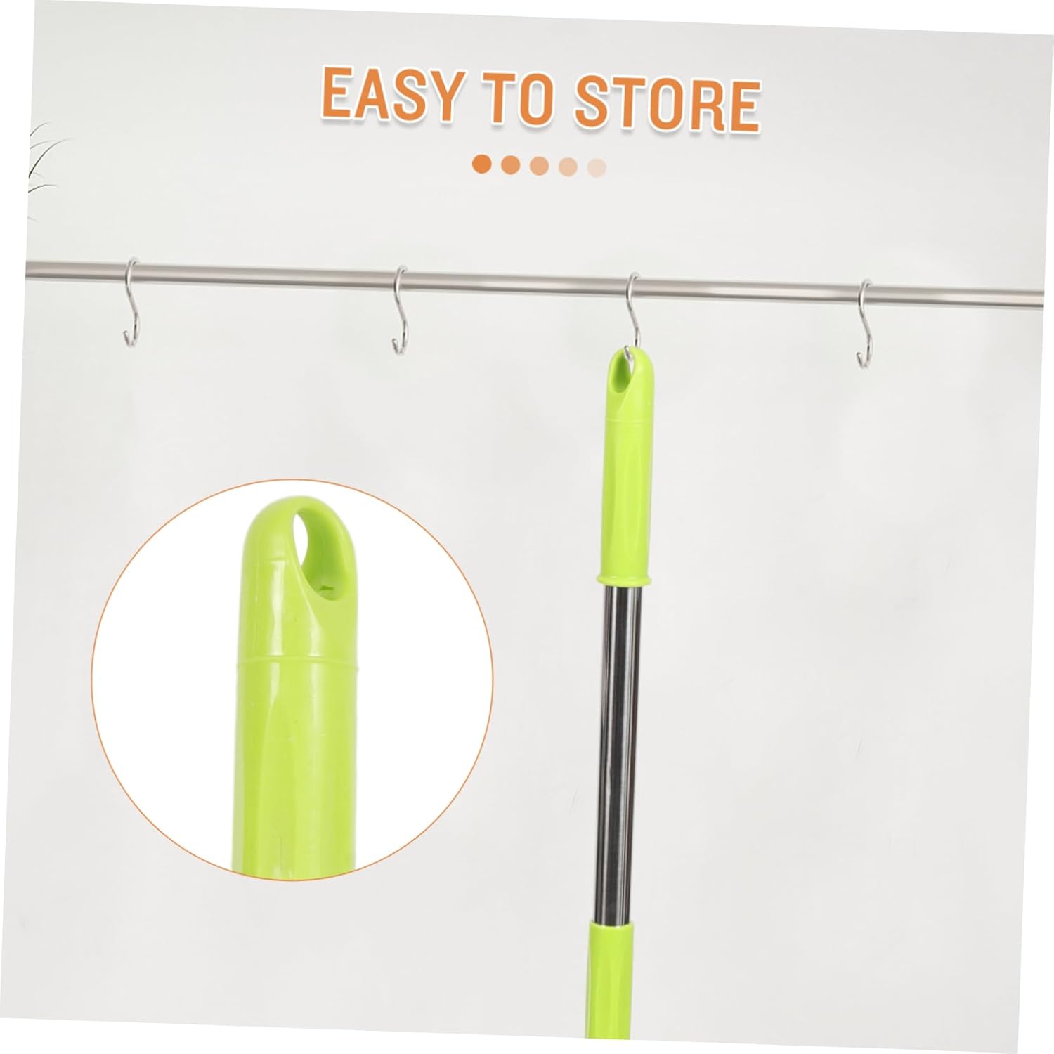 2pcs Rotating Mop Rod Detachable Round Mop Head Reinforced Pole for Floor Cleaning and Explosion Handle for Hardwood and Tile Surfaces