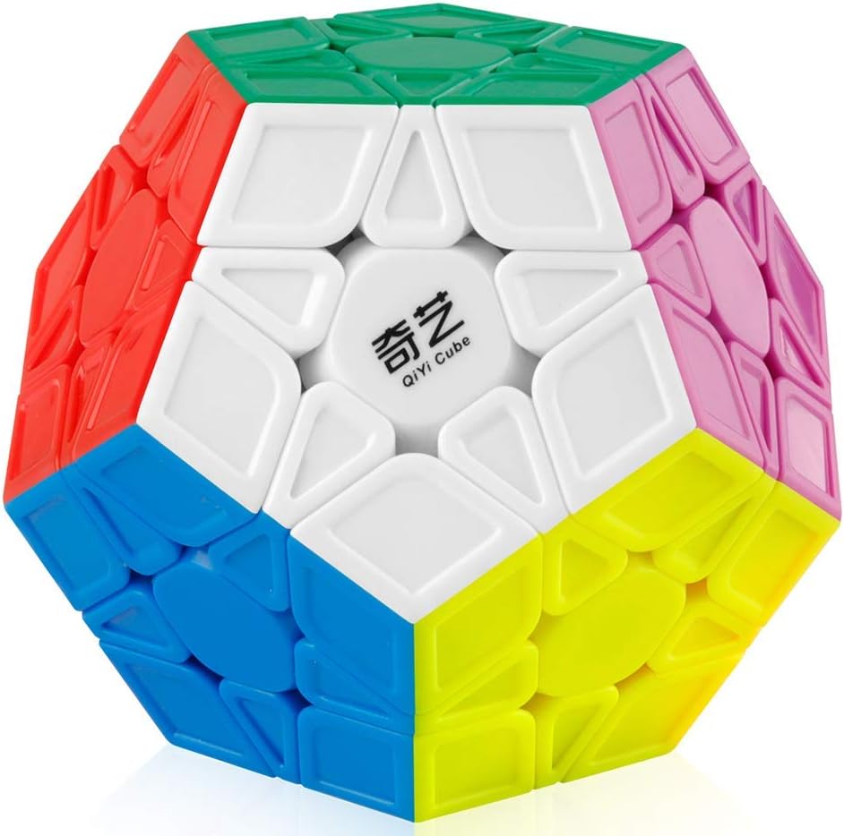 Qiyi Megaminx Cube Sculpted Stickerless Pentagonal Dodecahedron Speed Cube Puzzle Toy (Qiheng S Version)