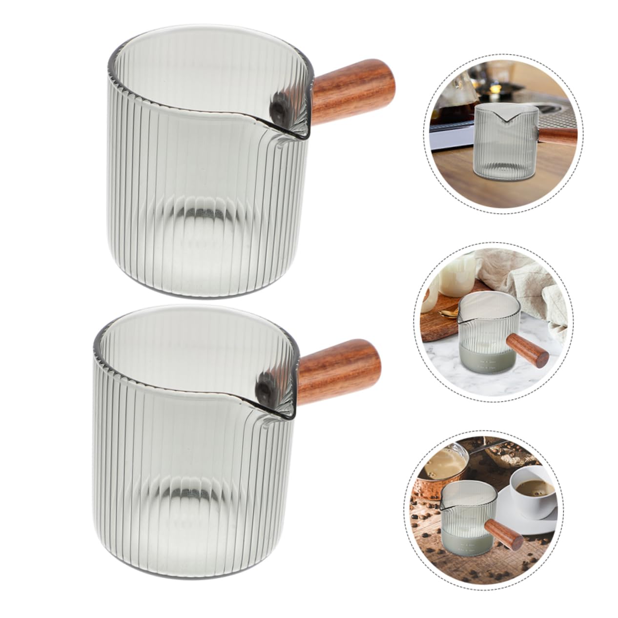PRETYZOOM 6 Pz Tazza Di Latte Tazzine Da Espresso Contenitore Per La Crema Del Tazza Di Con Design in Scala Bicchiere Da Latte Antiscottatura Tazza Da Multifunzione