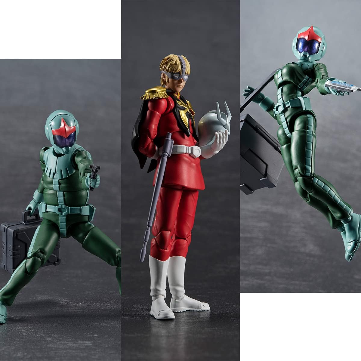 Megahouse - Gundam - Principality of Zeon Army Solider 04-06 (Normal Suit Solider & Char Aznable), G.M.G Collectible Action Figure