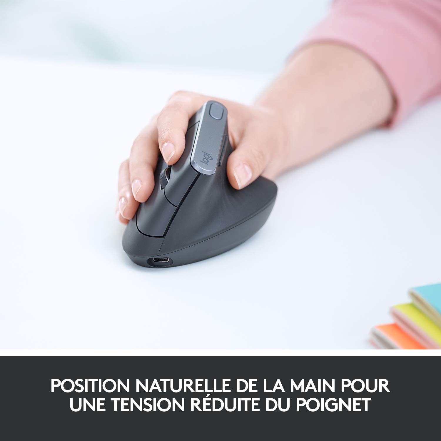 Logitech, ERGO K860 et MX Vertical, Ensemble clavier et souris sans fil ergonomiques, rechargeable, Bluetooth ou USB, soutien du poignet, compatible ordinateurs portables/PC/Windows/Mac