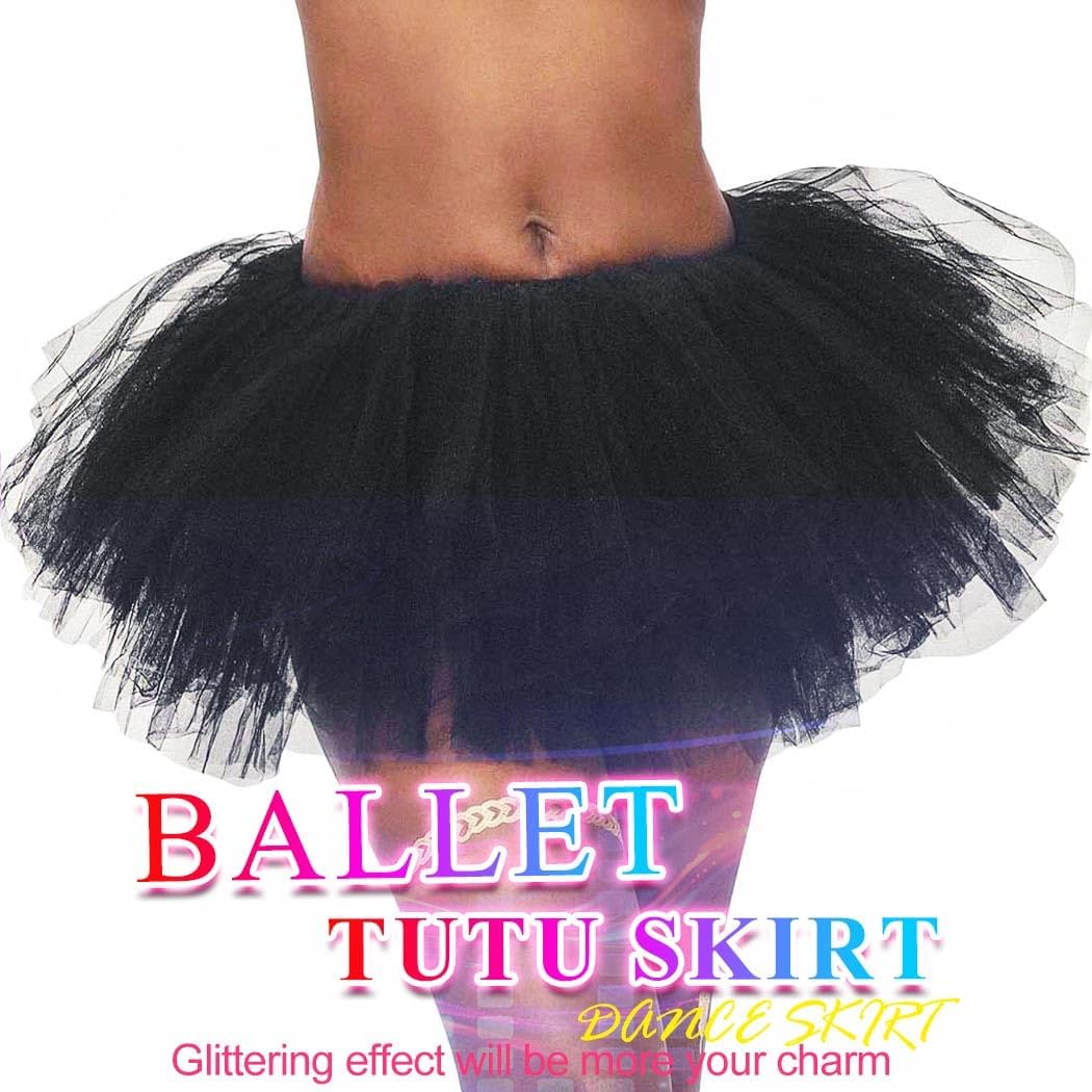 Nicute Tutu Skirt Layered Tulle Skirts Ballet Dance Costume for Women - Image 3