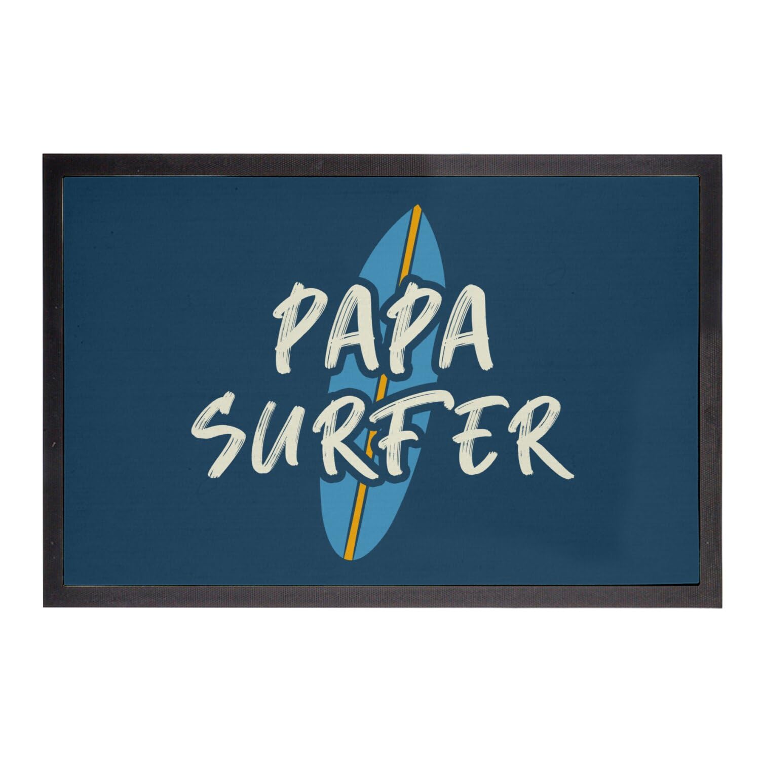 Paillasson Papa Surfer Bleu Tapis Entrée Retour de Plage Vague Mer